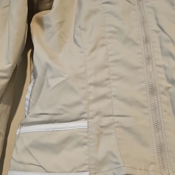 Vintage Early 2000s Nike Beige Full-Zip Jacket – Made in Philippines, Size S - Picture 4 of 5